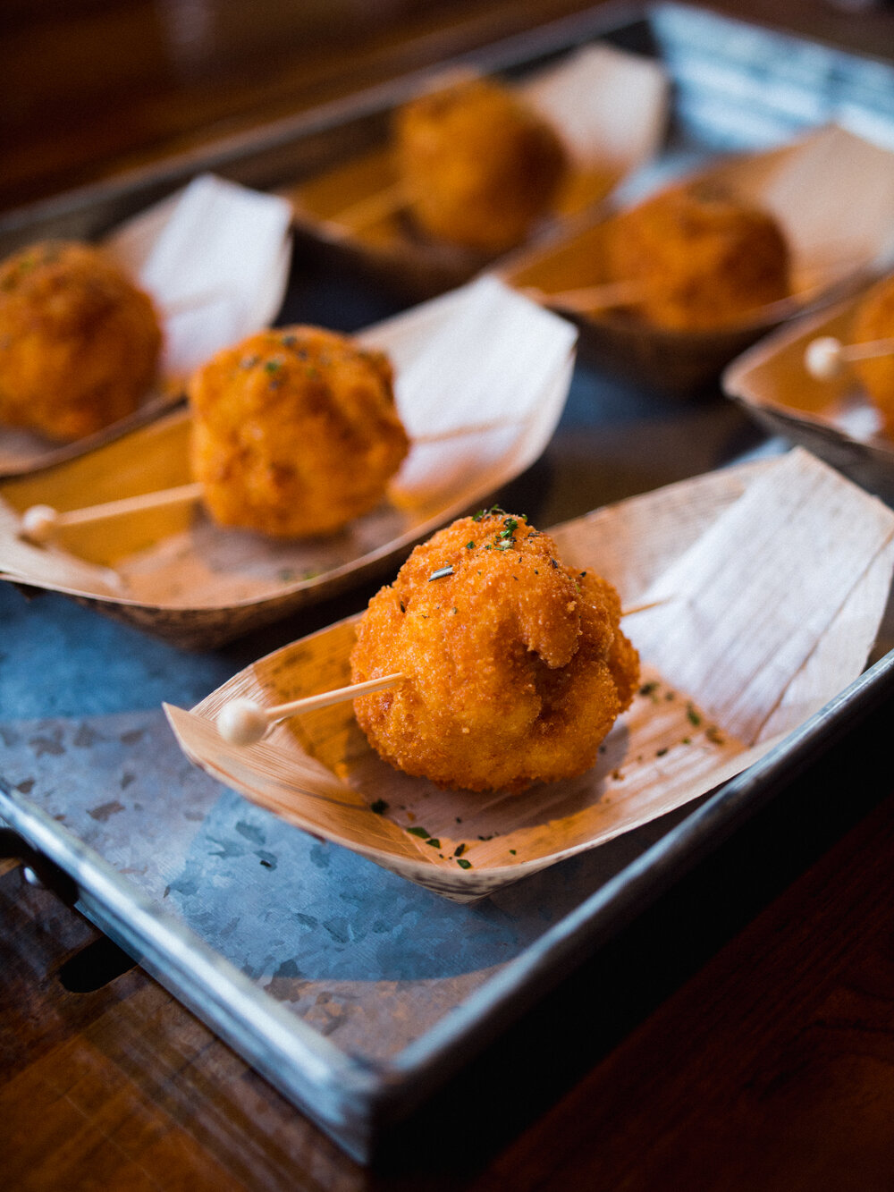 Arancini passed appetizers