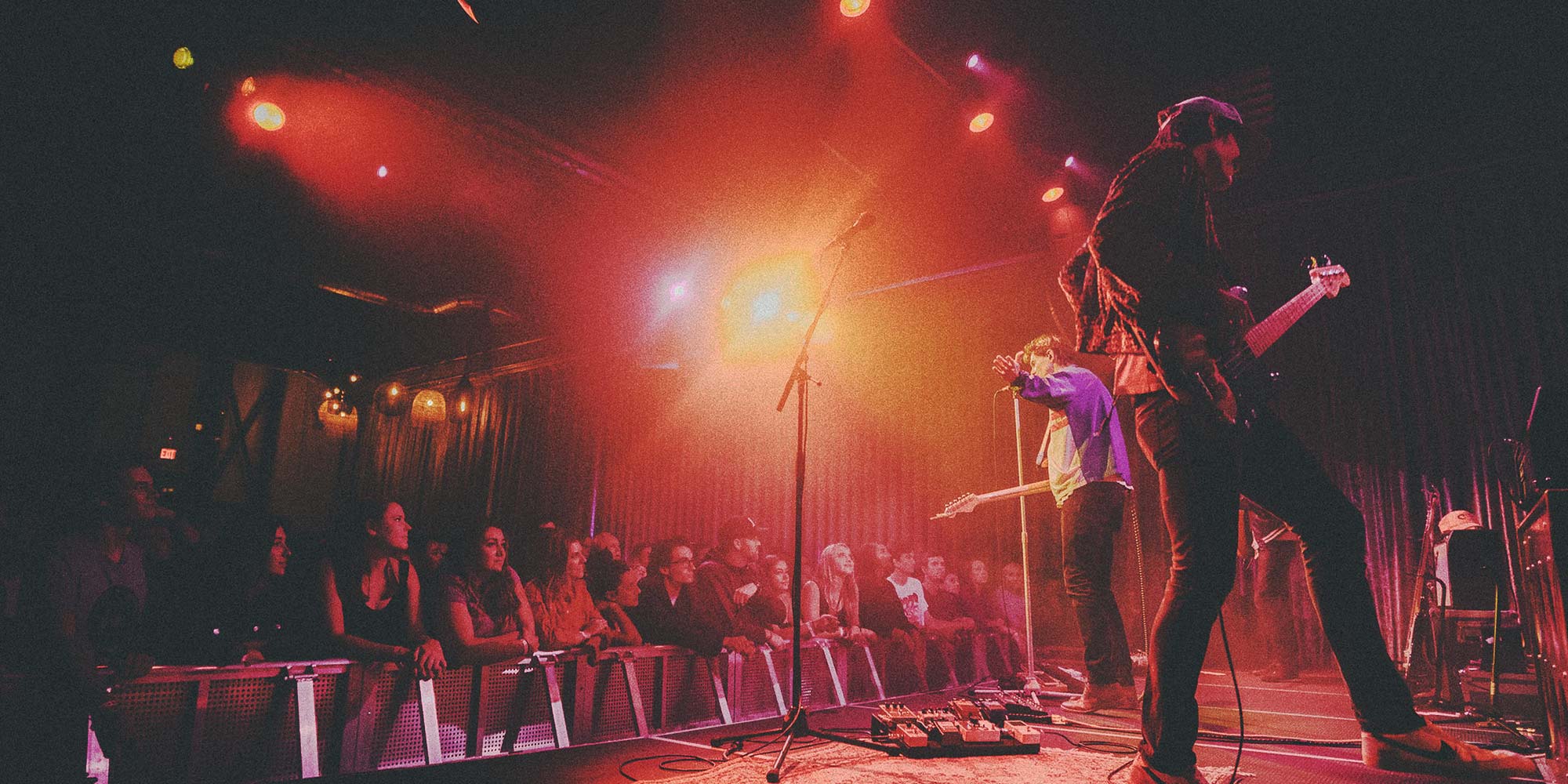 Crowd at the barricade during a show at SLO Brew Live