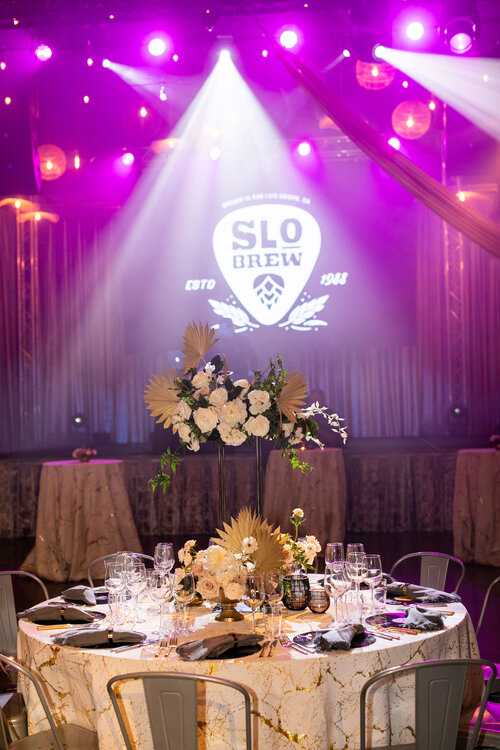 Stage lighting at wedding